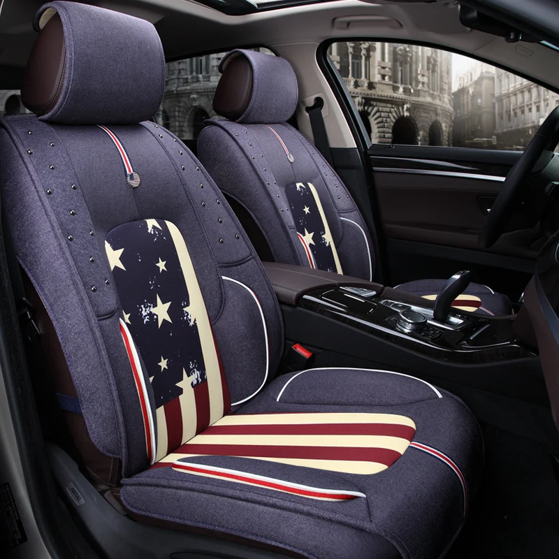 

3D Car Seat Cover General Cushion Fiber hemp Car Styling For BMW 3 4 5 6 7 SeriesGT M3 X1 X3 X4 X5 X6 Suv
