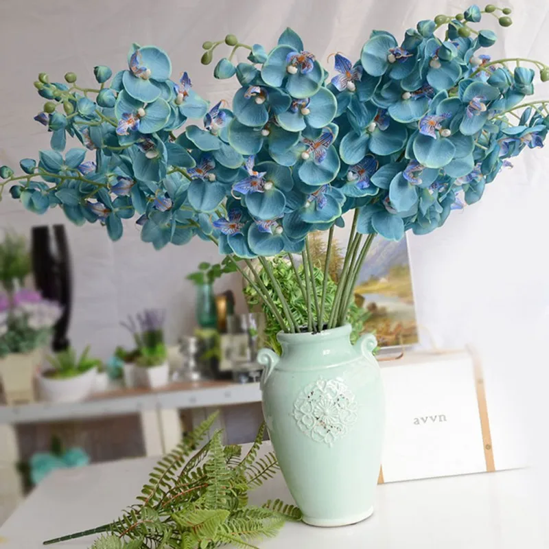 Орхидея-бабочка искусственный фаленопсис латексные орхидеи украшения для