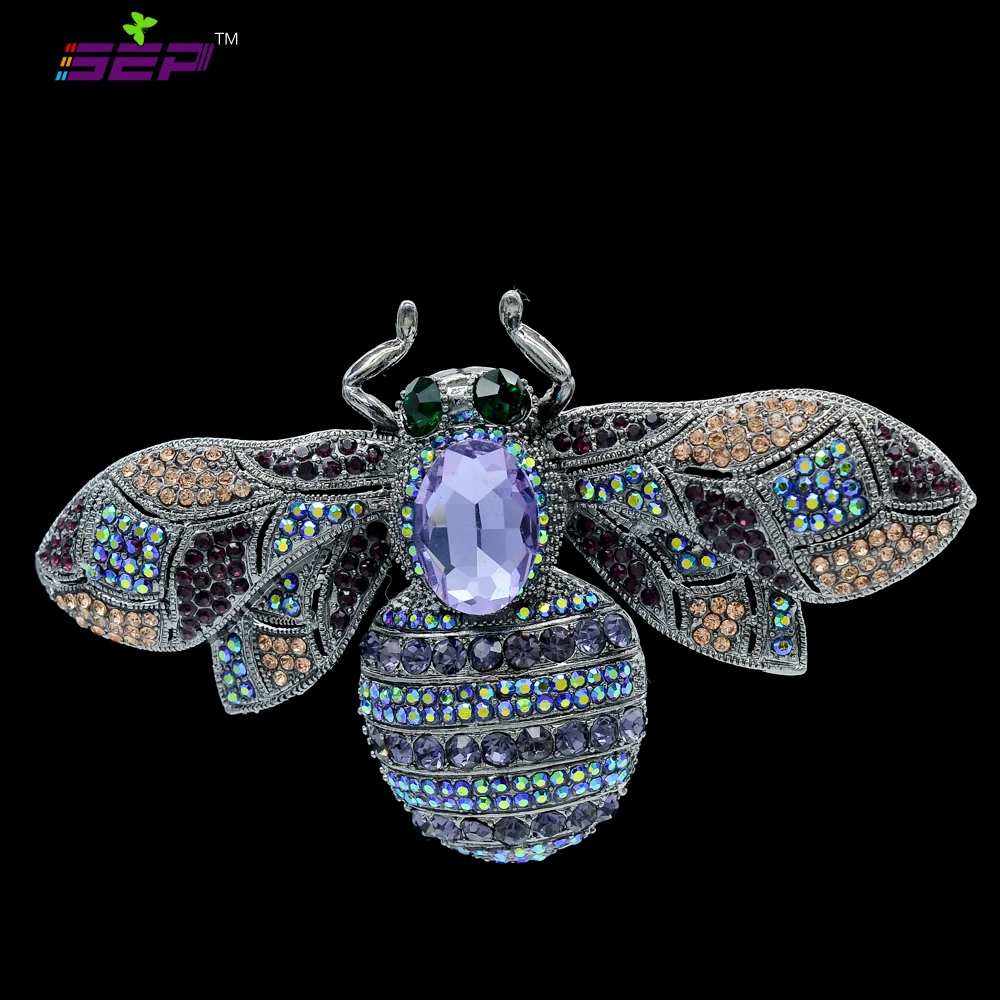 Классическая Брошь в виде насекомого пчелы брошь жука булавки кристаллы стразы