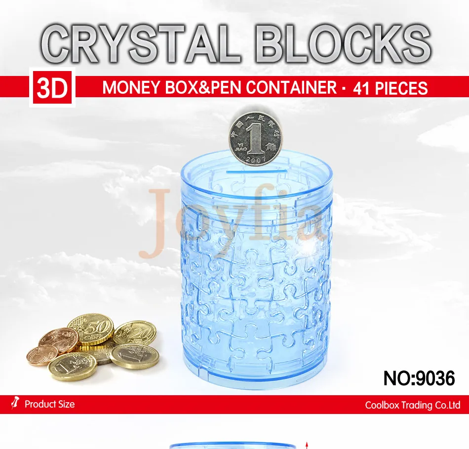 3D кристаллическая головоломка DIY сборка головоломка Милая копилка пенал ваза головоломка модель украшения игрушки для детей [