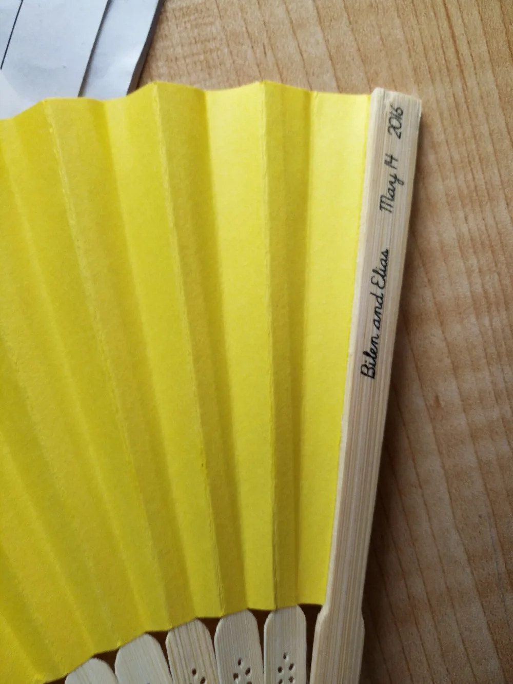 50 шт./лот. Ручной работы бамбуковые ребрышки Свадебные оранжевый цвет ручной