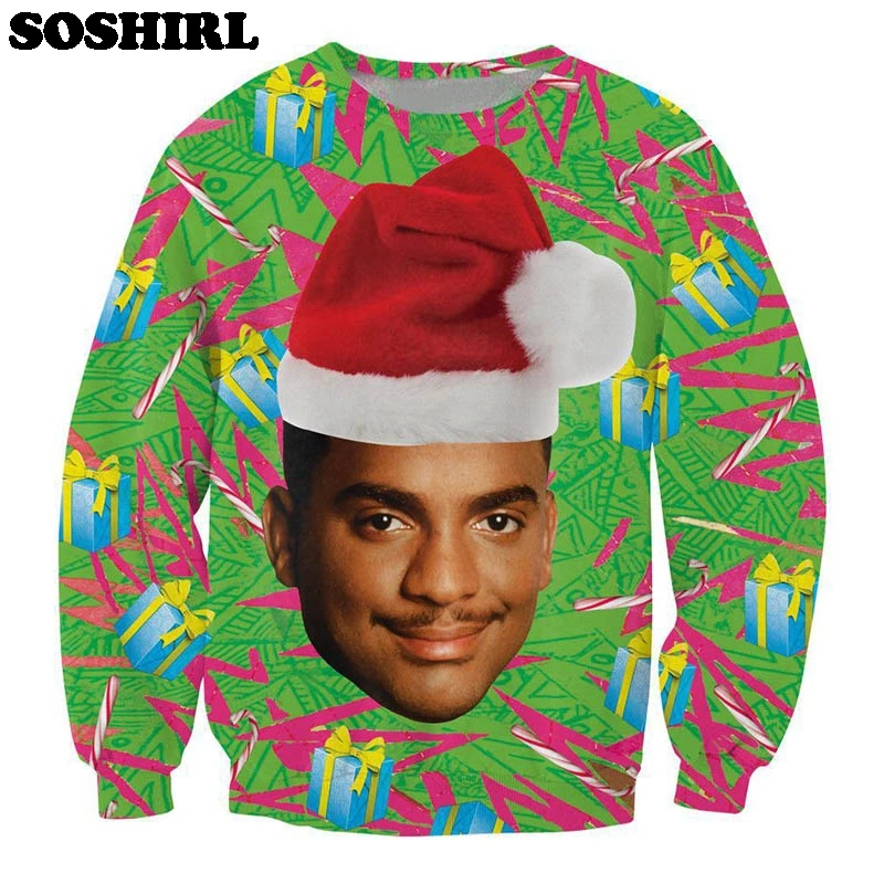 Повседневная Толстовка Свежий принц рождественский джемпер с вырезом под горло