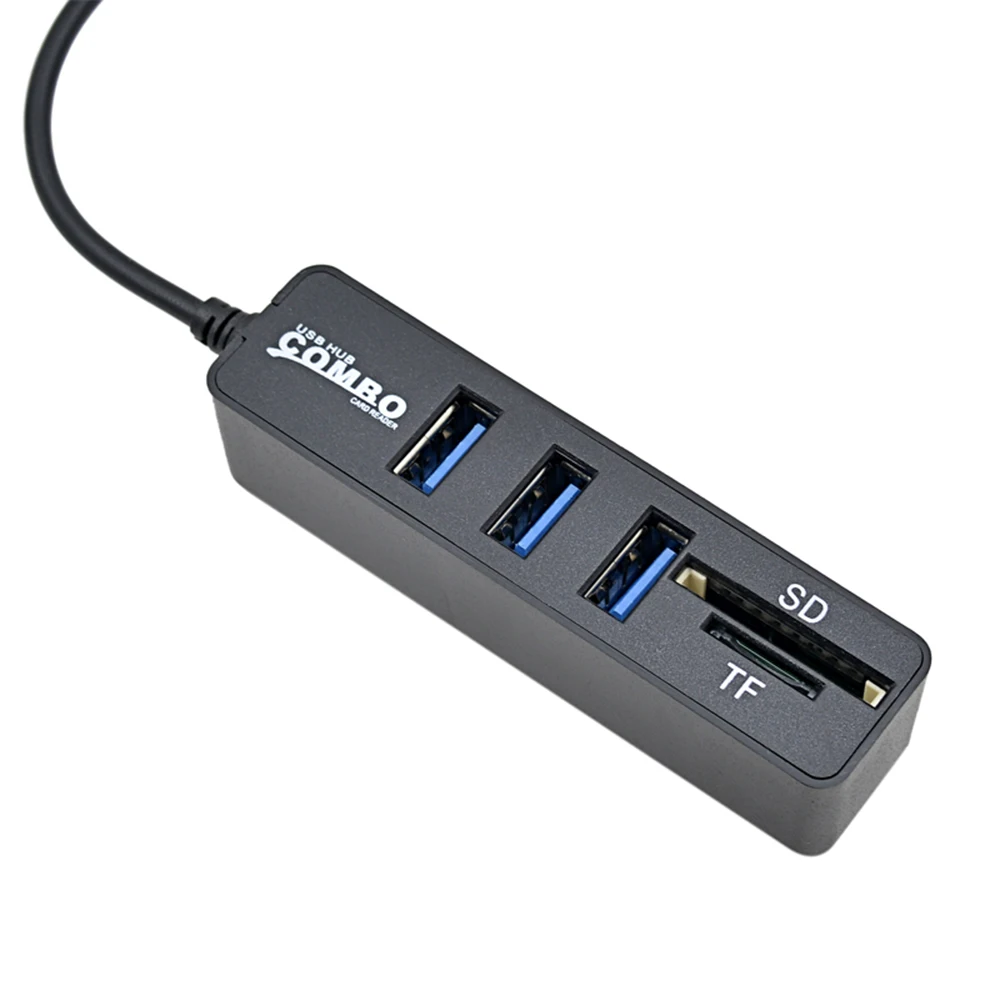 Многофункциональный 3 порта usb хаб 2 0 480 Мбит/с вкл/выкл + Micro SD/CF кард ридер для