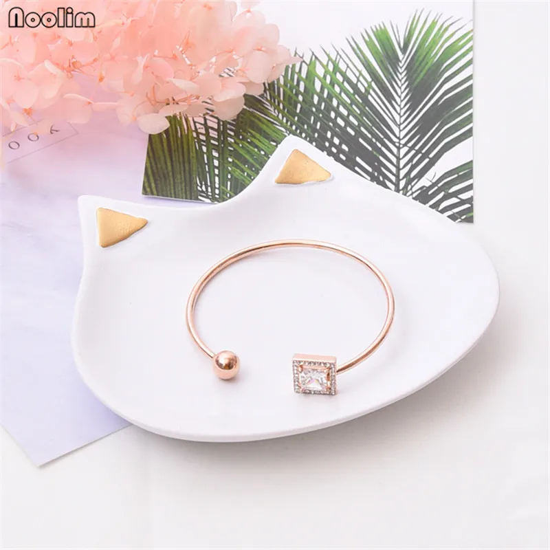 NOOLIM милое Ювелирное кольцо с кошачьими ушками из смолы поднос для хранения