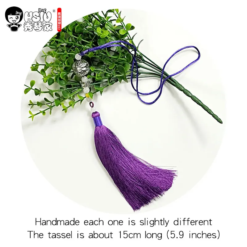 Purple tassel HSIU Yin Hu Fu аниме Grandmaster of Demonic Cultivation Wei Wuxian реквизит для косплея кулон Mo Dao Zu Shi аксессуары для Хэллоуина - Цвет: Purple tassel