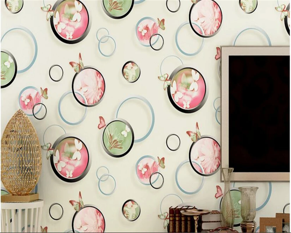 Модные Современные нетканые обои для гостиной спальни дивана 3d обои|3d wallpaper|non woven