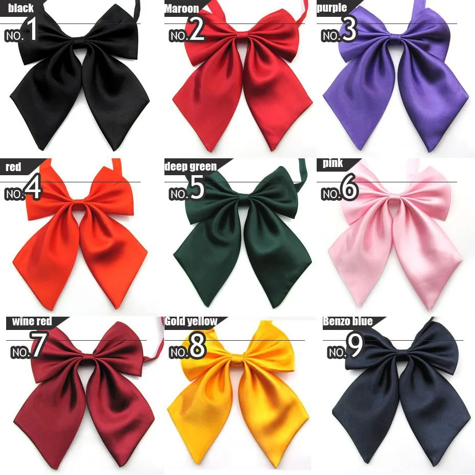 9 видов цветов новинка 2017 женские галстуки бабочки модные платья формы с