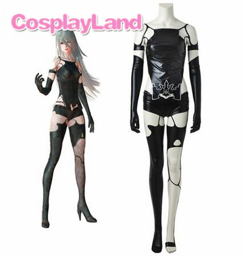 Game NieR Automata A2 Cosplay Costume YoRHa Type A No. 2 Sexy Cosplay Outfit Women Halloween Black Suit Custom Made pocket monster cosplay costume pokemon go cosplay clothing male trainer team valor game anime outfit three color custom made