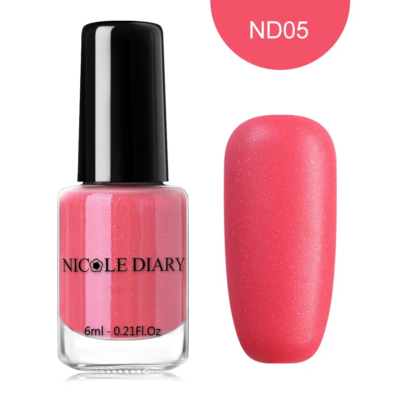 ND05 NICOLE DIARY матовый пилинг лак для ногтей 6 мл мерцающий перламутровый эффект матовый лак для ногтей на водной основе маникюрный лак - Цвет: ND05