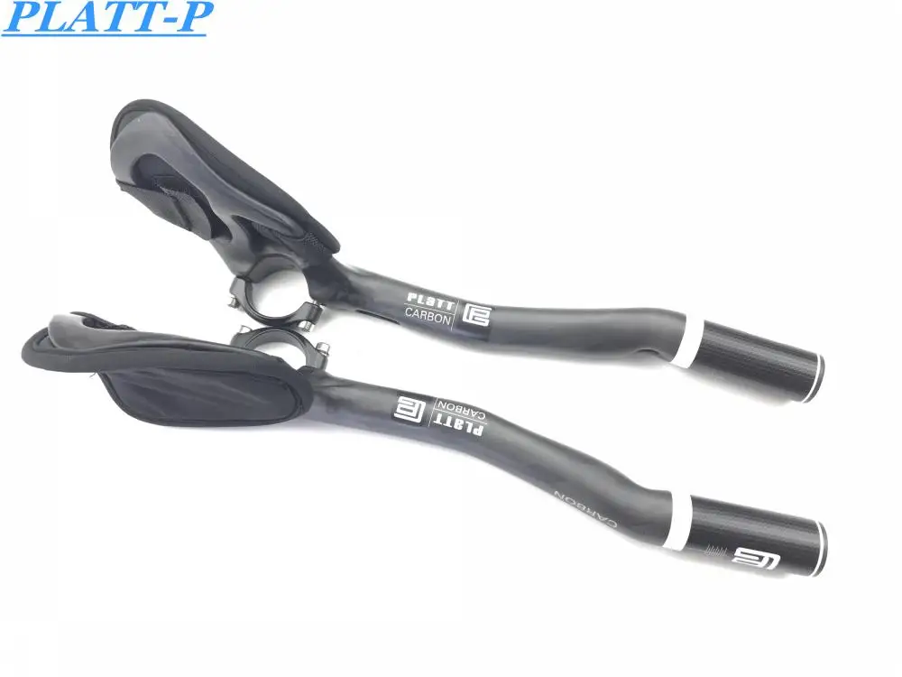 

PLATT-P road bike bike is road bike handlebar Aero TT handlebar full test run 12k Matte white LOGO Carbon Extended pieces