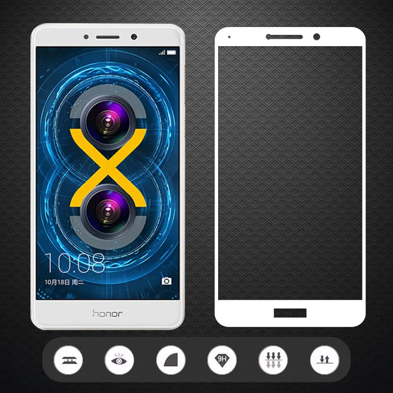 Легко установить закаленное стекло для Honor 6x Взрывозащищенная устойчивая к