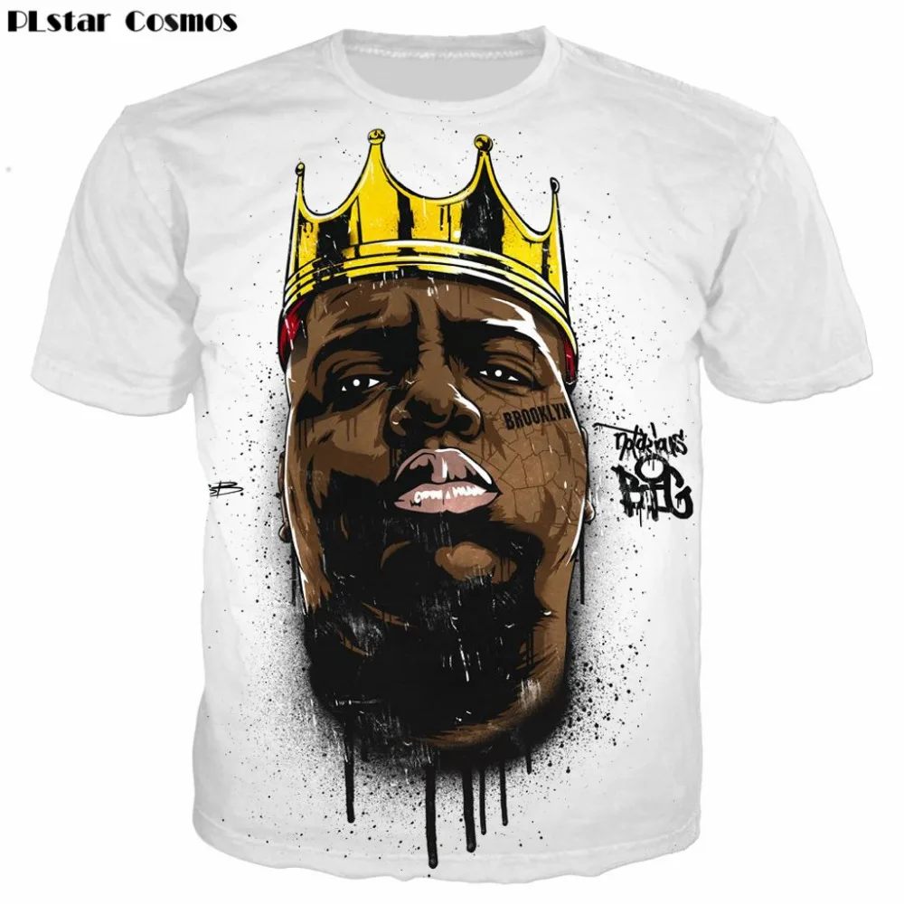 Ух девушка с коротким рукавом пресловутой B.I.G. футболка Бигги Смолс Футболка