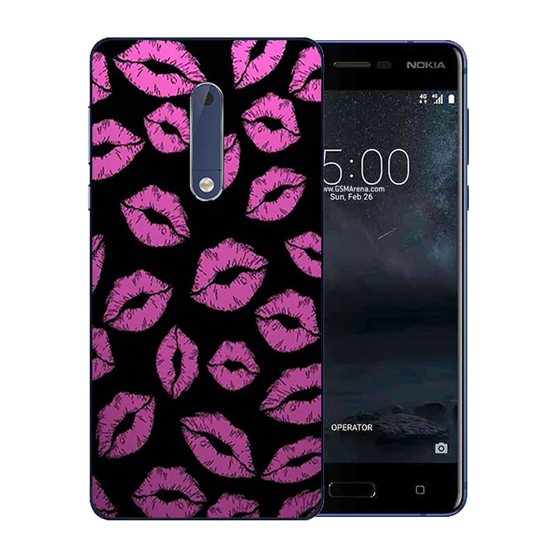 5 2 дюйма для Nokia задняя крышка мягкого силикона цветной узор матовый чехол