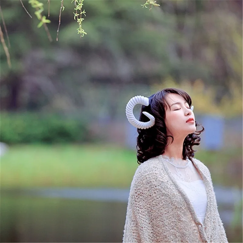 Оригинальный ручной обруч для волос Овцы Рог уха лесное животное фотография