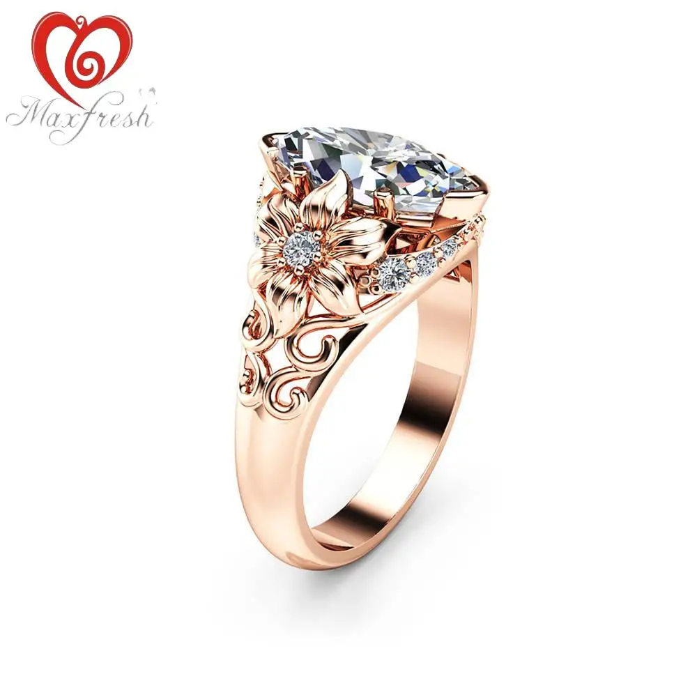 Maxfresh Мода кубического циркония Electroplated Роза Кольца для Для женщин | Украшения и