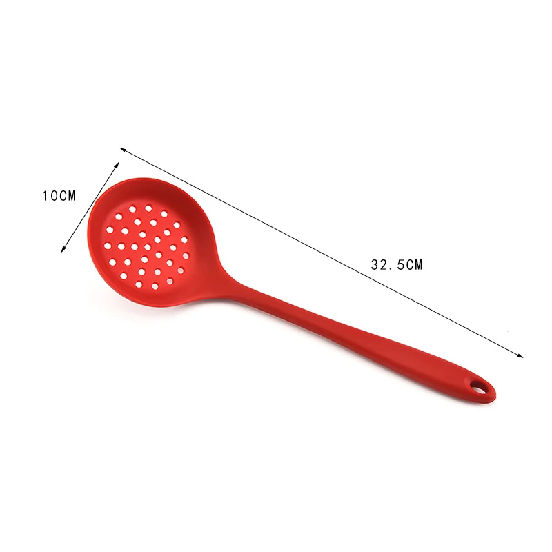 

Silicone Colander High Temperature Resistant Skimmer Spoon with Long Handle Kitchen Supplies SDF-SHIP