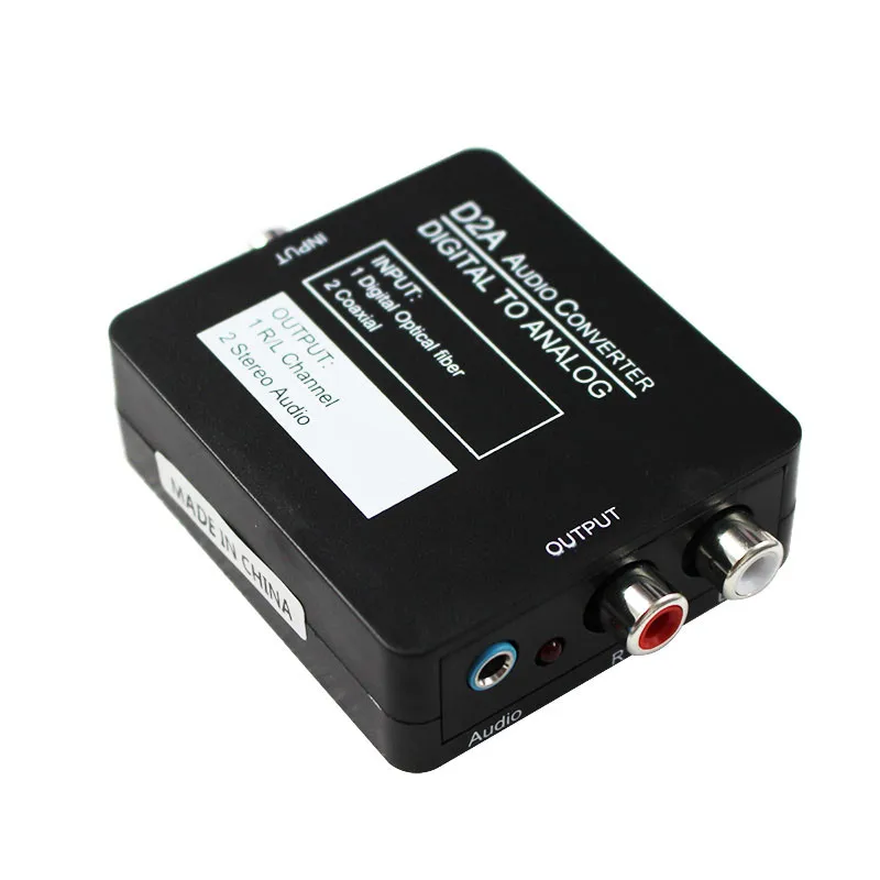 2 шт. D2A оптический коаксиальный Toslink цифро аналоговый RCA L/R аудио конвертер с dc