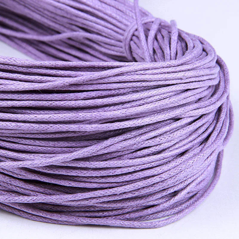 Purple 10 м 2 мм Шнур для бисероплетения красный черный Вощеная хлопковая оплетка веревка для DIY ожерелье браслет DIY Изготовление ювелирных изделий 13 цветов Corde поставщик - Цвет: Purple