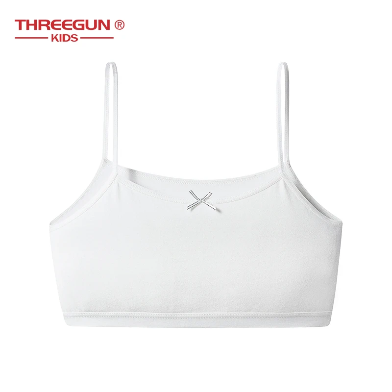 THREEGUN/нижнее белье для девочек-подростков, подростковые бюстгальтеры для девушек, детский бюстгальтер для первых тренировок, детское белье, мягкий хлопковый бюстгальтер