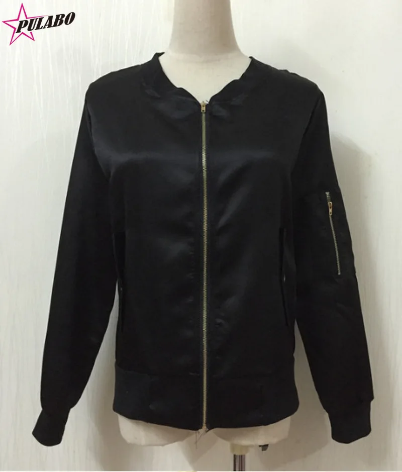 PULABO черный металлик панель вставить Drop Shoulder куртка для женщин демисезонный костюмы Спортивная s куртки и пальто для будущих мам