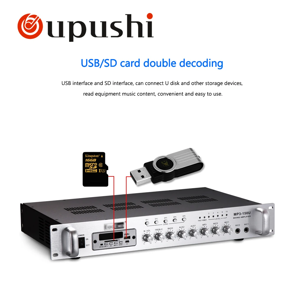 60 Вт LED дисплей pa усилитель с USB SD картой Mp3 FM| |