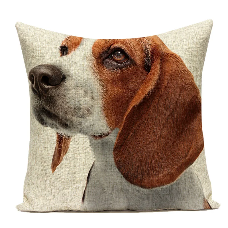 L1065-8 Beagle Чехлы для подушек подушки домашний декор льняные животные Бигль Щенок мультфильм собака наволочка декоративные подушки домашний декор - Цвет: L1065-8