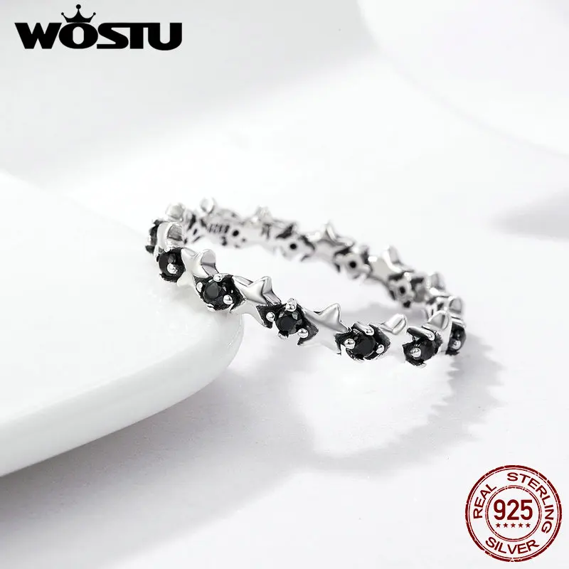 WOSTU горячая Распродажа Настоящее 925 пробы серебряные счетные звезды