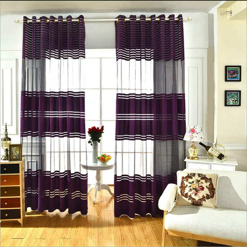 Тюлевые шторы для гостиной кухни разделители комнат Европейская темно красная