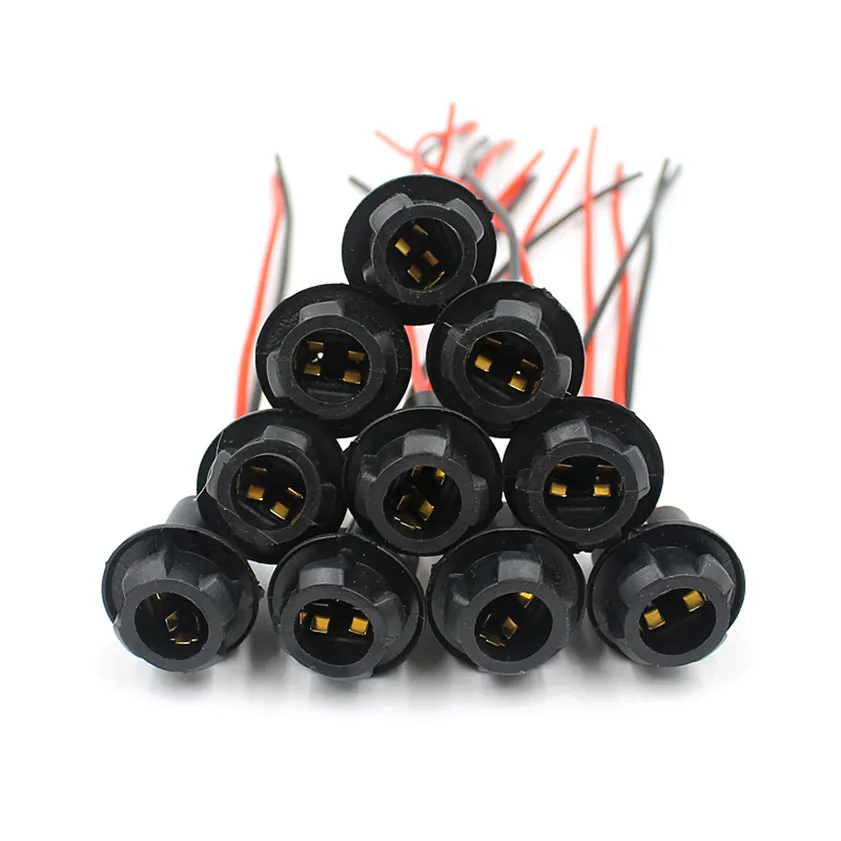 

High Quaity 10x T10 5050 Car Auto Socket Connector Extension LED Light Bulb Lamp Base Holder