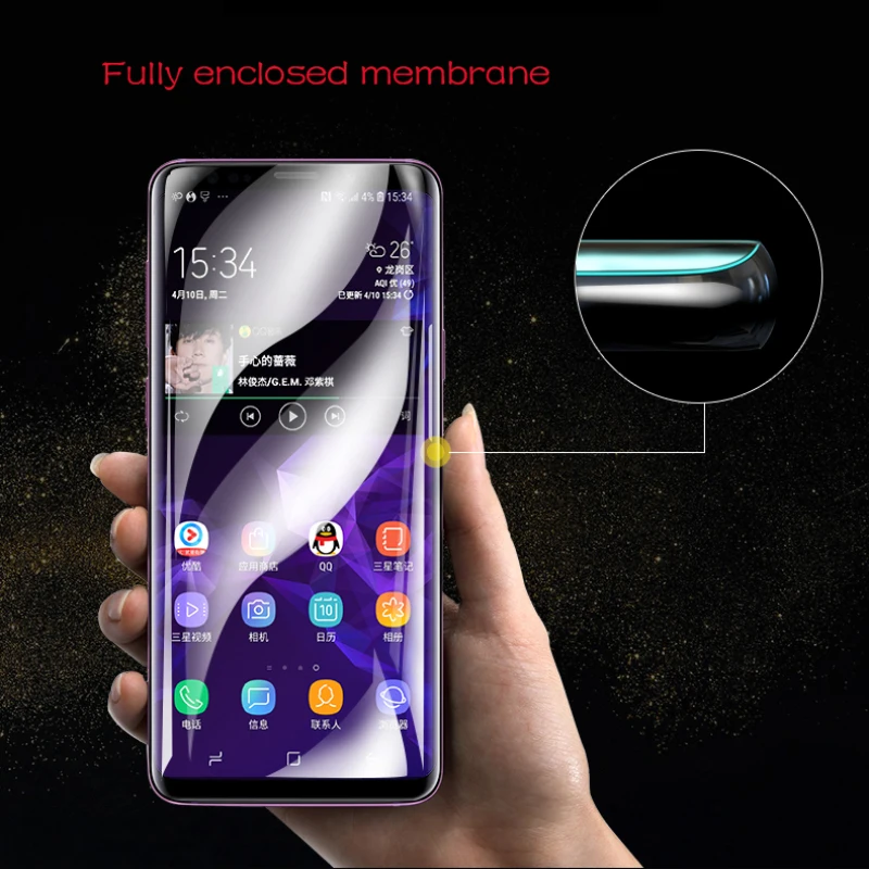 10D полный изогнутая Защитная пленка для экрана samsung Galaxy S8 S7Edge S9 S10 Plus Note 8 9 Tempered