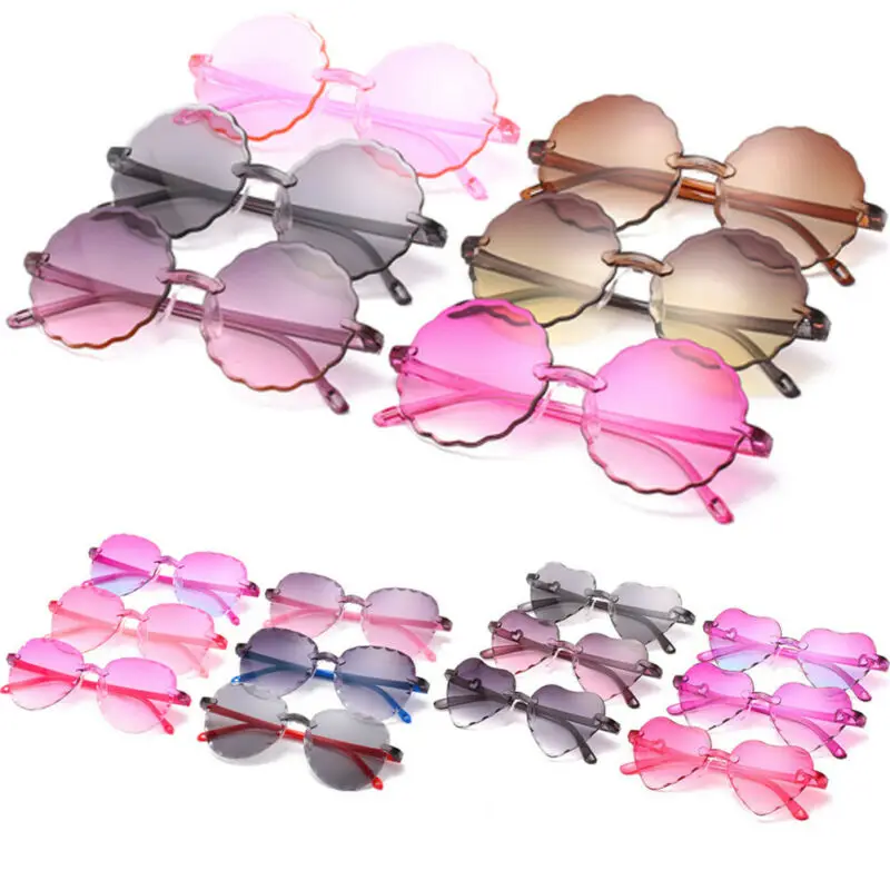 Pudcoco Cute Gradient Heart Shape Children sunglasses kids Boys Girls Ultra-light Sunglasses Shades Holiday UV400 Protection | Спорт и