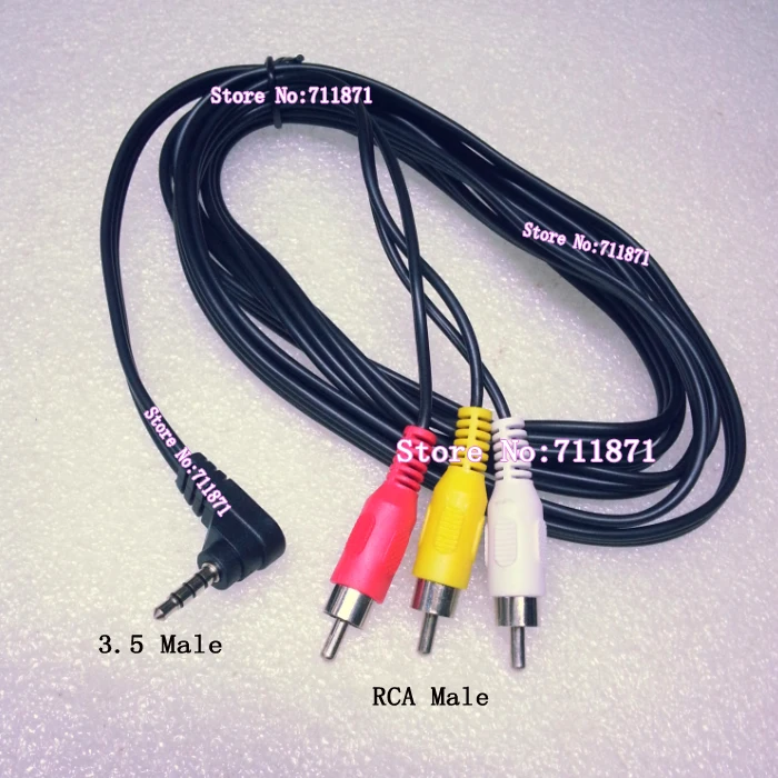 4 секции 3 5 3RCA TV кабель RCA AV видео R L линейный аудио 90 градусов изгиб Мужской