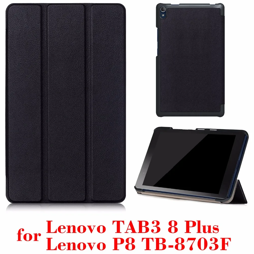 Чехол для lenovo Tab3 8 Plus и P8 TB-8703 TB-8703N 8 дюймов планшет с подставкой защитный чехол из искусственной кожи