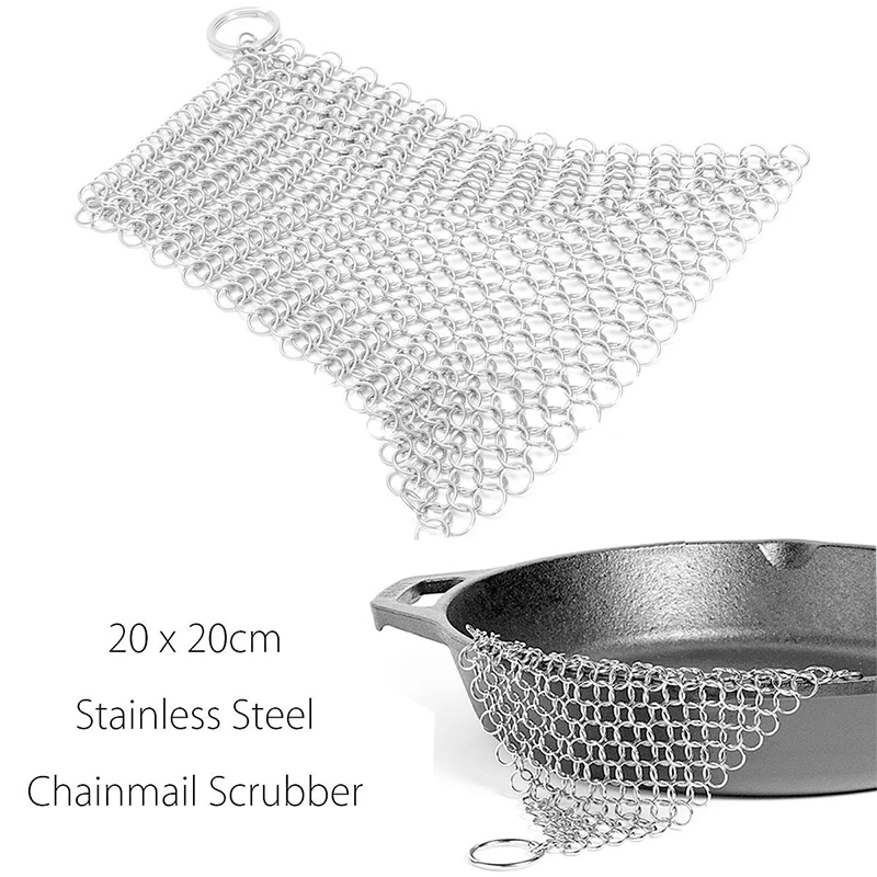 JX LCLYL нержавеющая сталь Chainmail кольцо скребок чугунная сковорода кастрюля