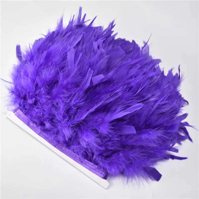 Purple Новинка 10 ярдов/партия Турция бахрома с перьями 10-15 см chandelle перья марабу для ремесел карнавальные костюмы DIY Одежда - Цвет: Purple