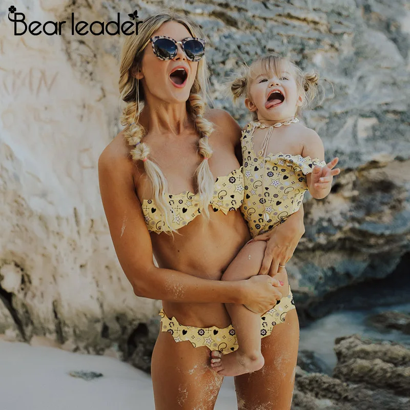 Bear Leader/купальный костюм; коллекция года; Летние одинаковые комплекты для семьи; купальный костюм с рисунком звезды; одежда для купания; Семейные комплекты