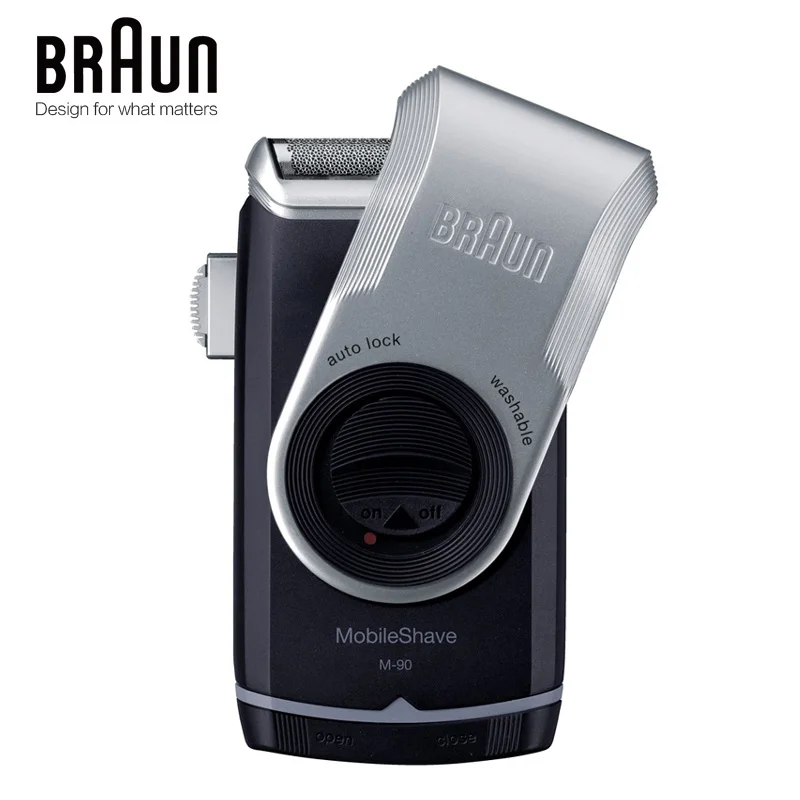 

Braun M90 Electric Shaver Razor Mobile Shave Trimmer Washable Beard Molding Shaving Machine Dry Battery Portable For Travel