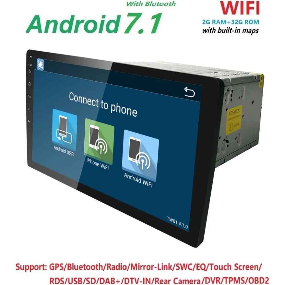 2 ГБ Оперативная память 32G ROM 10 1 &quot2Din Универсальный android-автомобильный Радио