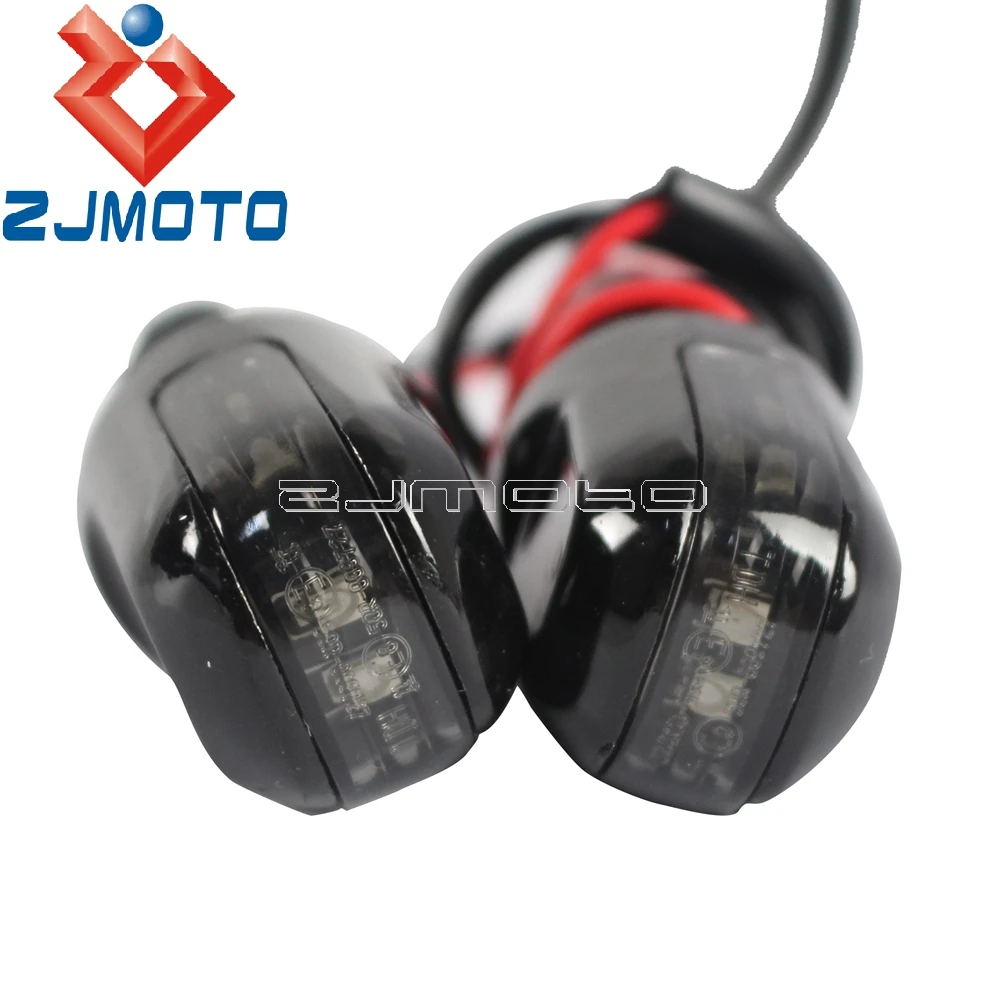 1 пара мотоцикл 7/8 &quotРуль конец Янтарный светодиодный поворотники супермото Emark 22