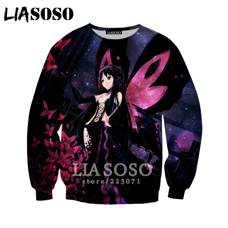 LIASOSO 2019 New Men Women Fashion Hoodies 3D Print Anime Accel World Sweatshirt Casual Unisex Long Sleeve Top Pullover A180-05 | Мужская