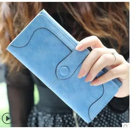 774 light blue Брендовый женский винтажный кошелек, женский клатч Carteira Feminina, длинный женский кошелек на молнии с застежкой, модная повседневная сумка для монет - Цвет: 774 light blue
