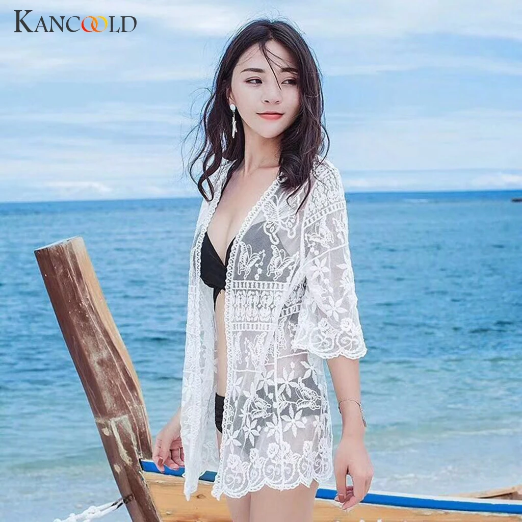 Женская куртка бикини kangcoold с цветочным принтом и шнуровкой для пляжа на зиму