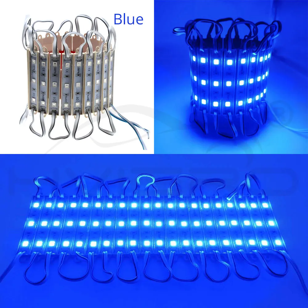 20X5050 SMD 3 светодиодный водонепроницаемый IP65 DC 12V светильник белый зеленый красный синий теплый-белый светодиодный светильник s для букв