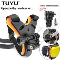 tuyu motorcycle helmet action camera strap mount front chin mount for gopro hero 987654session for yi 4k sjcam sport access