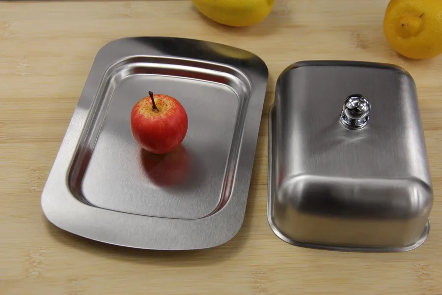 

304 stainless steel butter cake cheese plate Western oval dish cake dessert dish