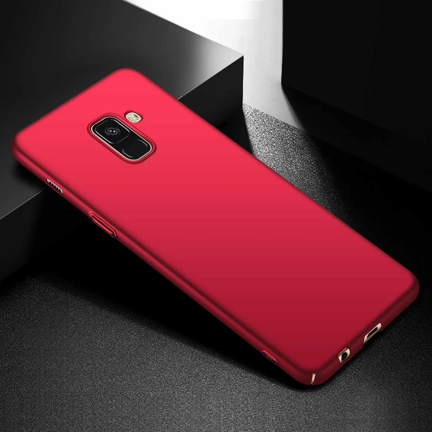 Жесткий чехол для Samsung Galaxy J6 2018 J8 жесткий матовый задней панели противоударный J4