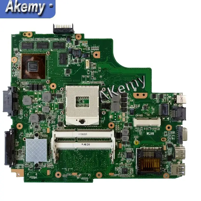

Akemy K43SM laptop Motherboard For Asus X43S A43S K43S A83S A84S K43SJ K43SV Mainboard 100% OK HM65 GT630M