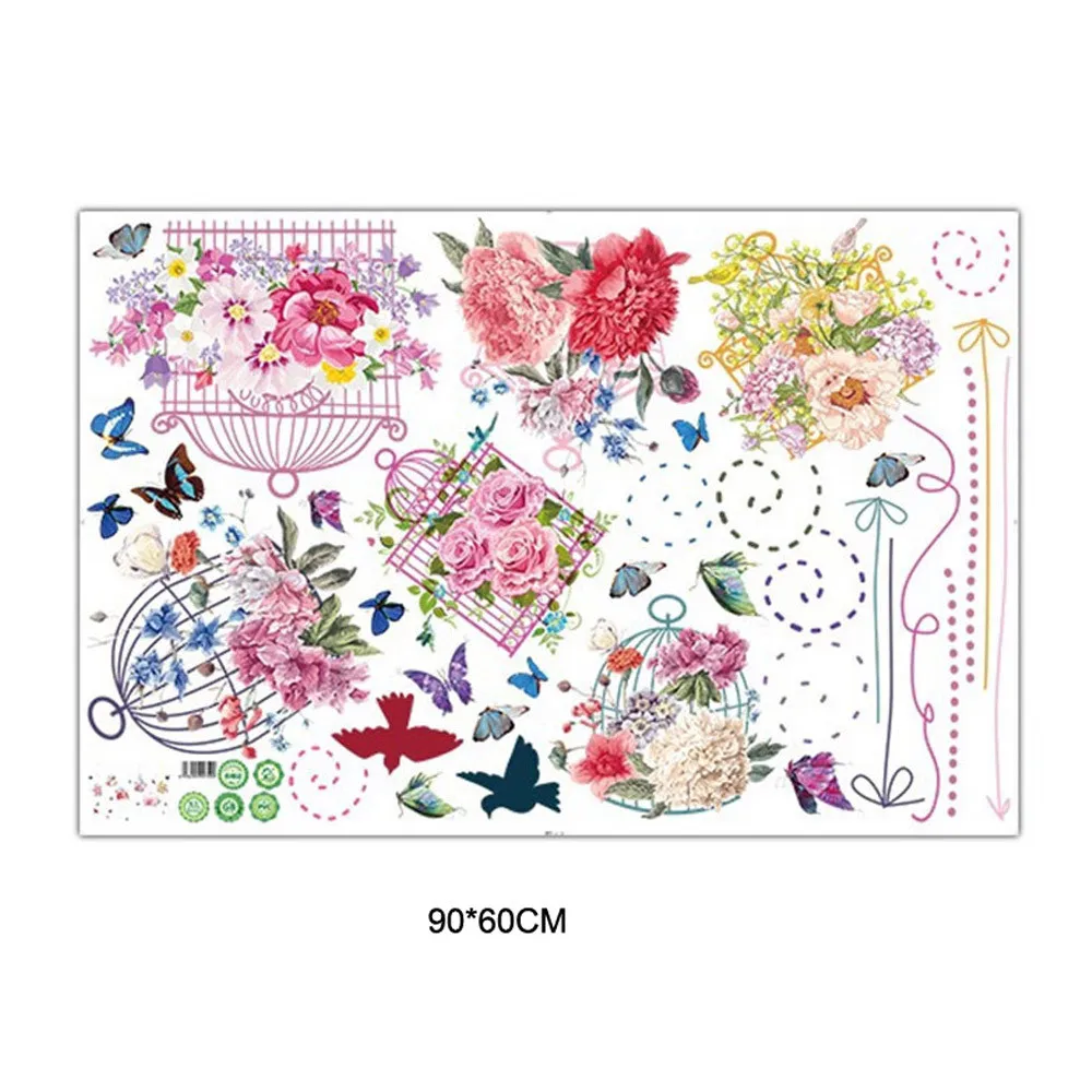 Цветочное украшение декоративные украшения сделай сам клетка для птиц Бабочка