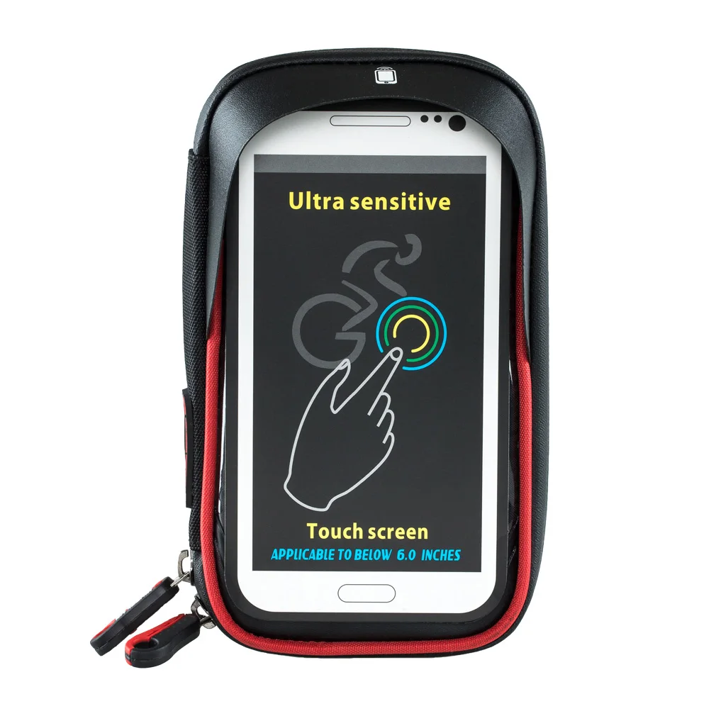 6 дюймов велосипедная водонепроницаемая сумка для сотового телефона держатель