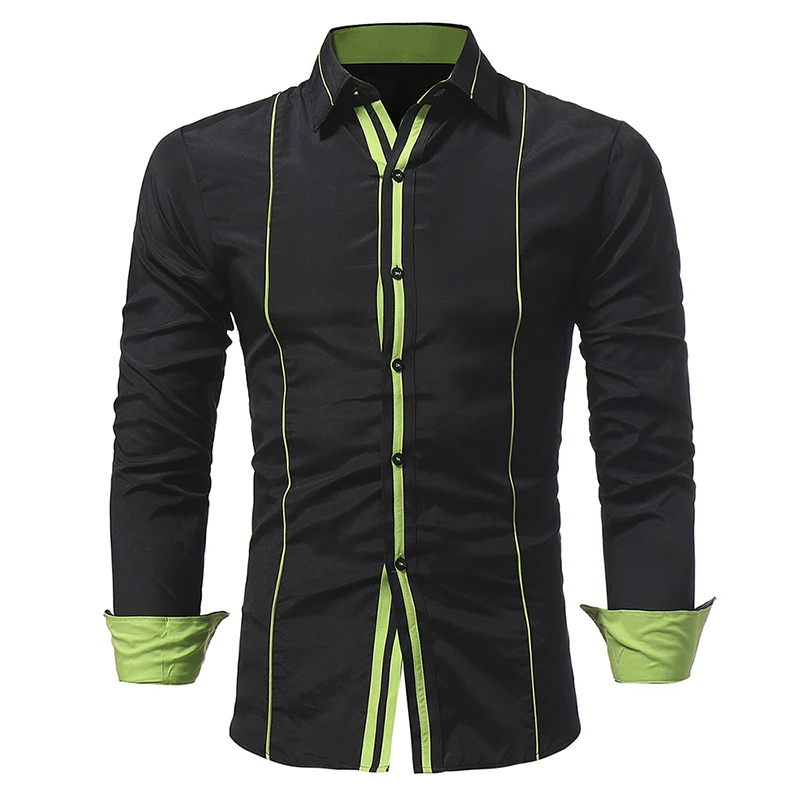 

Men Shirt 2020 Spring New Hit Color Mens Dress Shirts Fashion Casual Tide Camisa Mens Simple Business Long Sleeve Casual Shirt